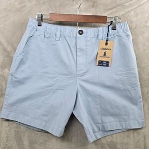 NWT Chubbies Size Large The Altitudes 7" Stretch Twill Shorts Light Blue